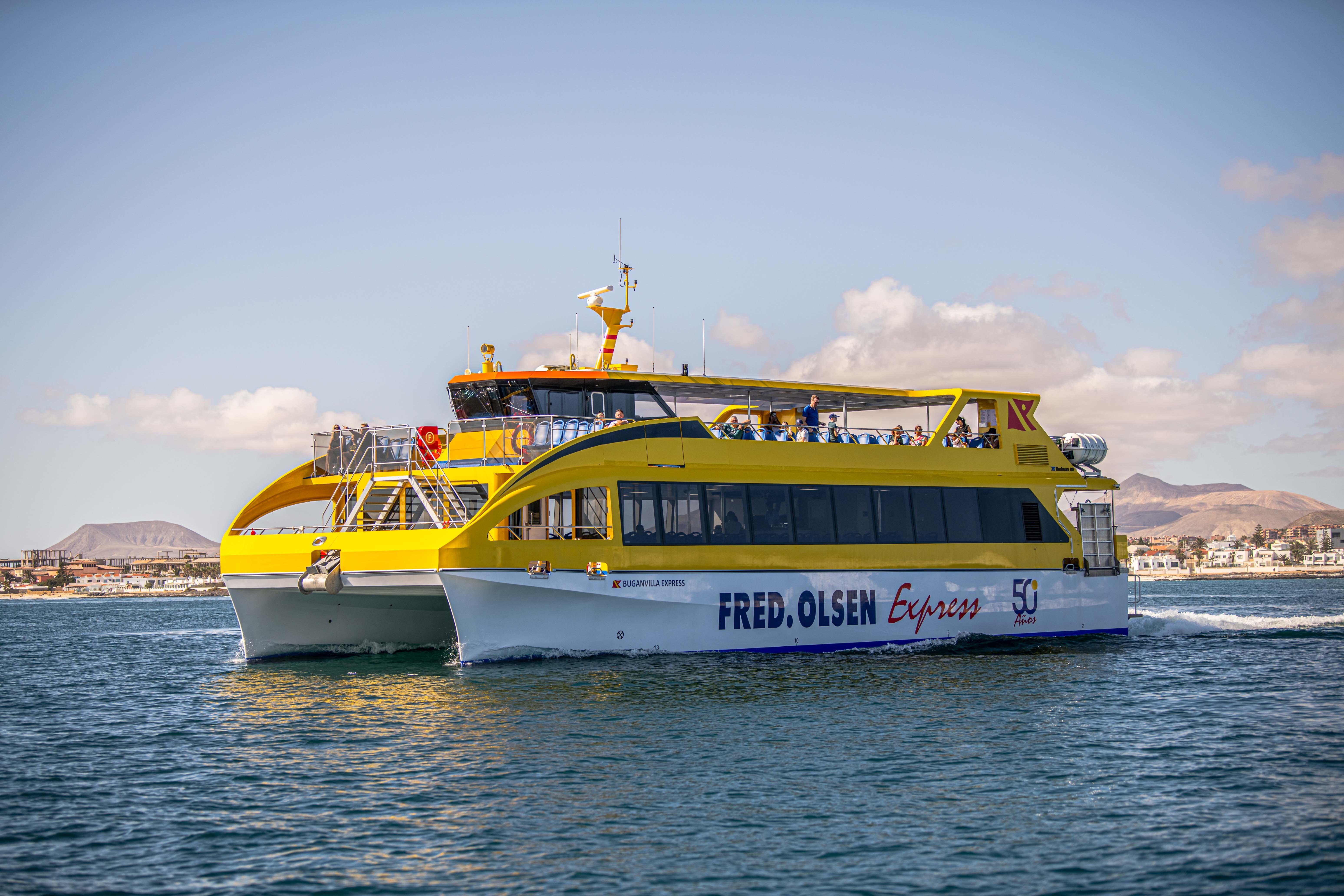 El miniferri Buganvilla Express de Fred. Olsen cumple un año uniendo Lanzarote y Fuerteventura